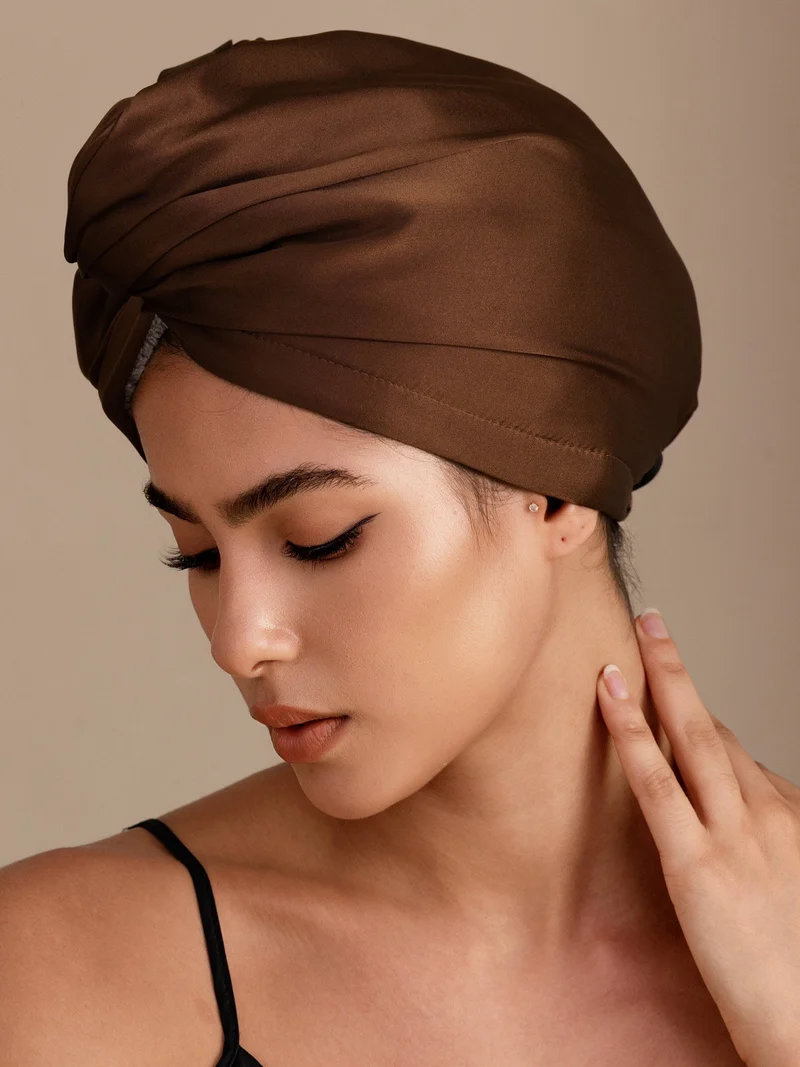 100% Maulbeerseide doppelseitiger Haarturban zum schnellen Trocknen gegen Frizz und haarschonend