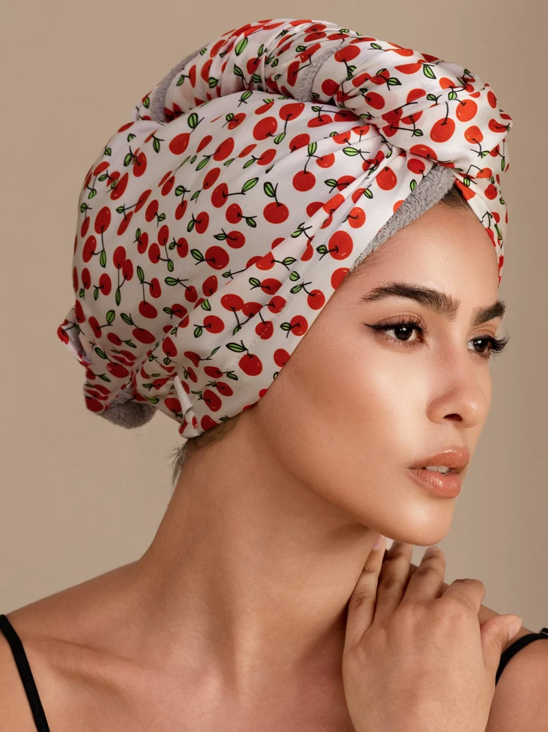 100% Maulbeerseide doppelseitiger Haarturban zum schnellen Trocknen gegen Frizz und haarschonend