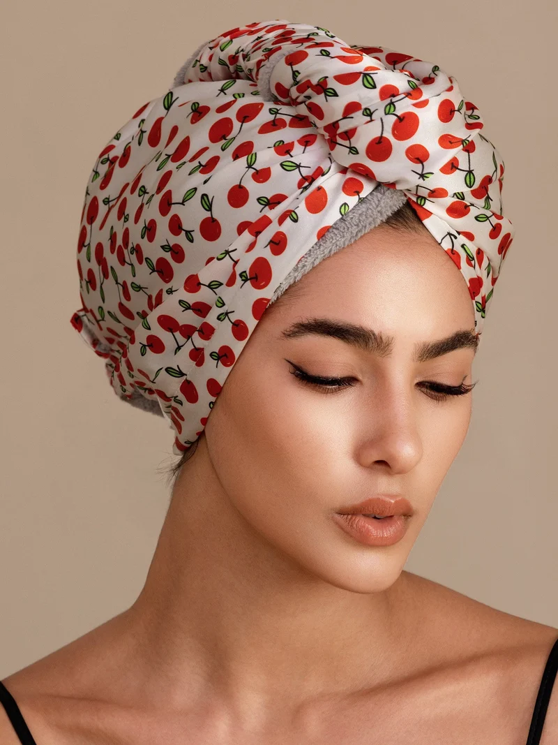 100% Maulbeerseide doppelseitiger Haarturban zum schnellen Trocknen gegen Frizz und haarschonend