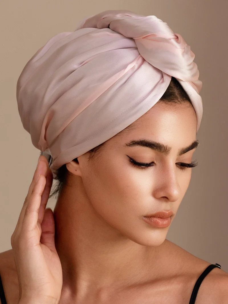 100% Maulbeerseide doppelseitiger Haarturban zum schnellen Trocknen gegen Frizz und haarschonend