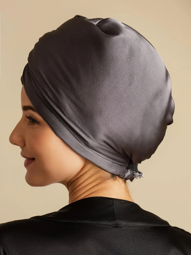 100% Maulbeerseide doppelseitiger Haarturban zum schnellen Trocknen gegen Frizz und haarschonend