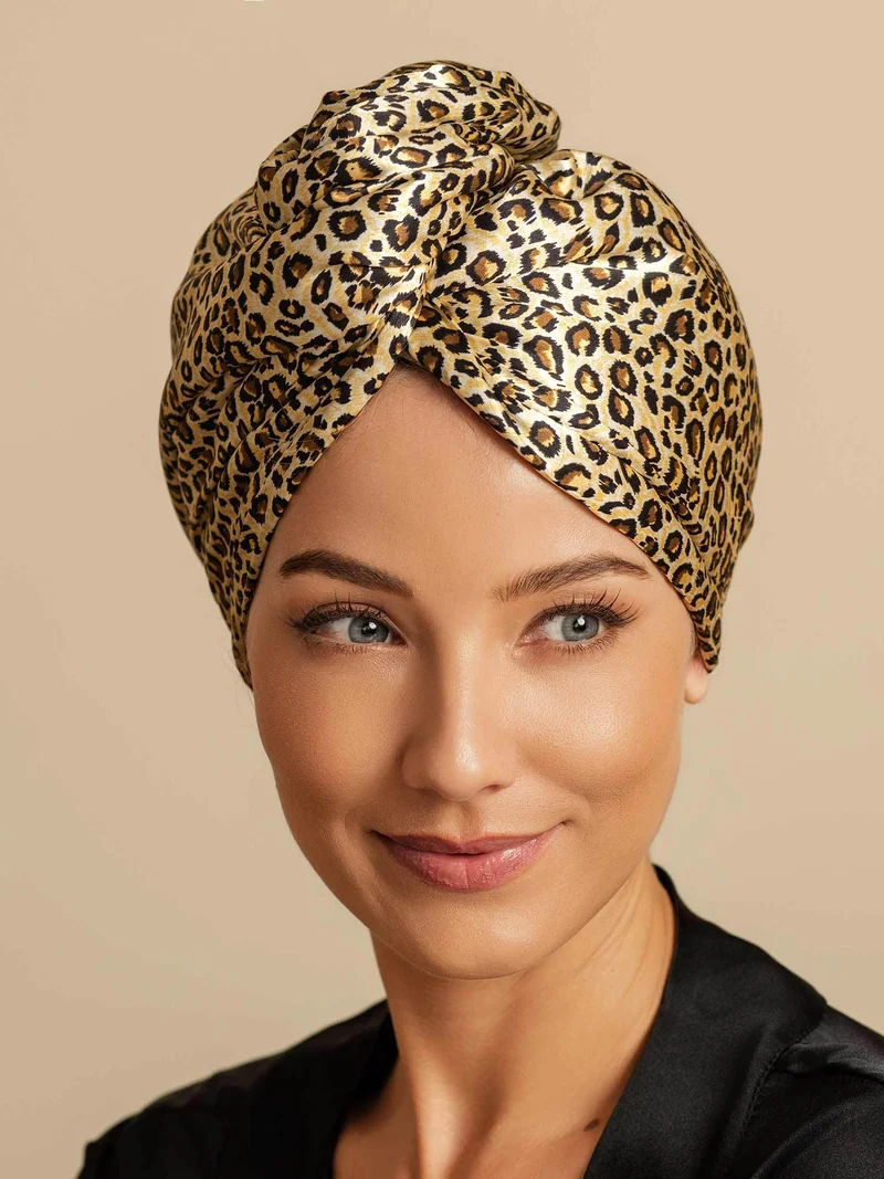 100% Maulbeerseide doppelseitiger Haarturban zum schnellen Trocknen gegen Frizz und haarschonend
