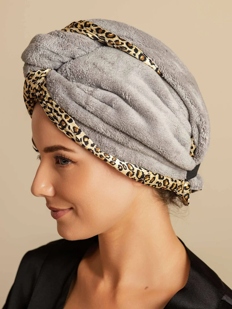 100% Maulbeerseide doppelseitiger Haarturban zum schnellen Trocknen gegen Frizz und haarschonend