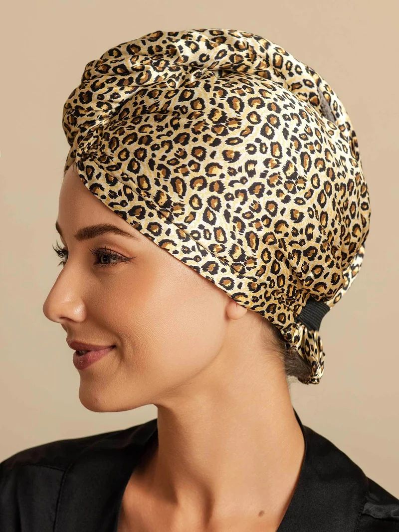 100% Maulbeerseide doppelseitiger Haarturban zum schnellen Trocknen gegen Frizz und haarschonend