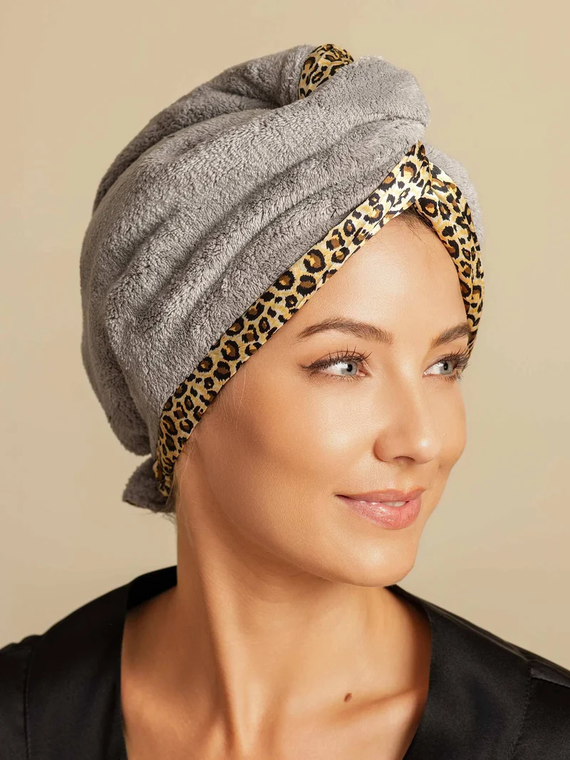 100% Maulbeerseide doppelseitiger Haarturban zum schnellen Trocknen gegen Frizz und haarschonend