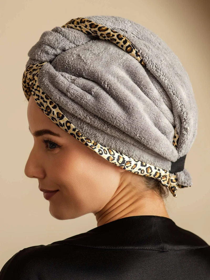 100% Maulbeerseide doppelseitiger Haarturban zum schnellen Trocknen gegen Frizz und haarschonend
