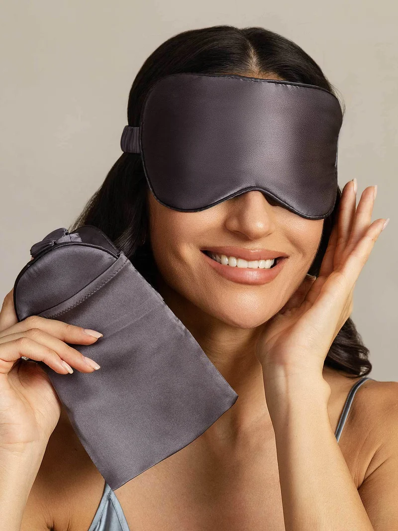 Reine Seide Augenmaske Und Umschlag Beutel Set 2 Stück