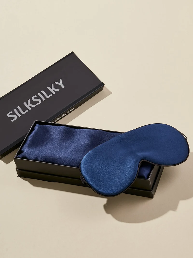 Geschenkset mit 19 Momme 100% Maulbeerseide Kissenbezug und Augenmaske