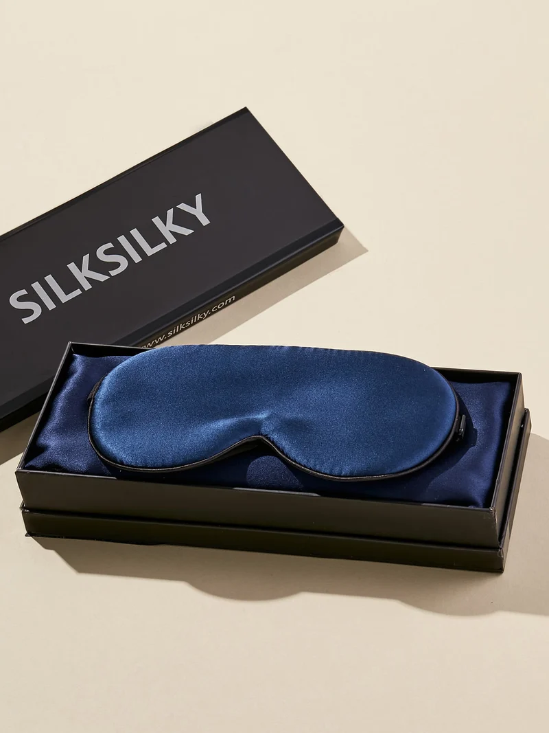 Geschenkset mit 19 Momme 100% Maulbeerseide Kissenbezug und Augenmaske