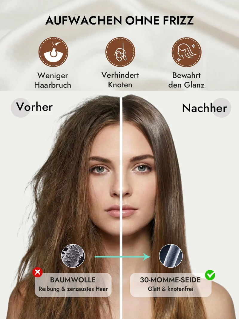 2er-Pack 30 Momme Kissenbezüge aus 100% Seide mit verdecktem Reißverschluss