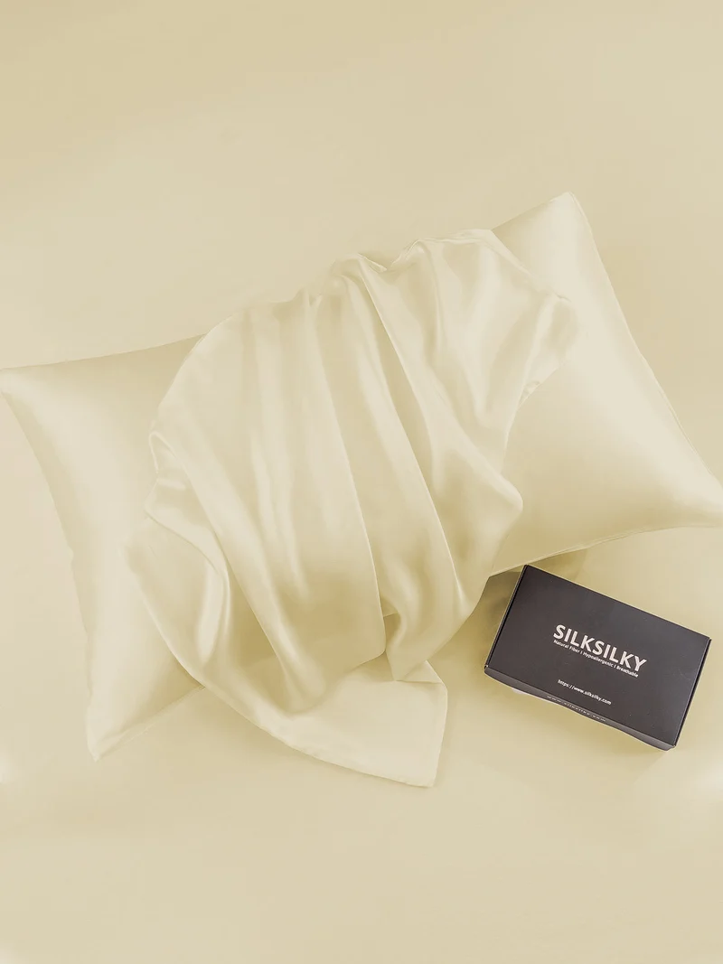 2er-Pack 30 Momme Kissenbezüge aus 100% Seide mit Umschlagverschluss