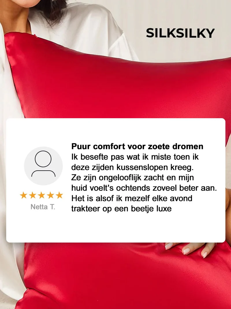 30 Momme luxuriöser Kissenbezug aus 100% Seide mit Umschlagverschluss