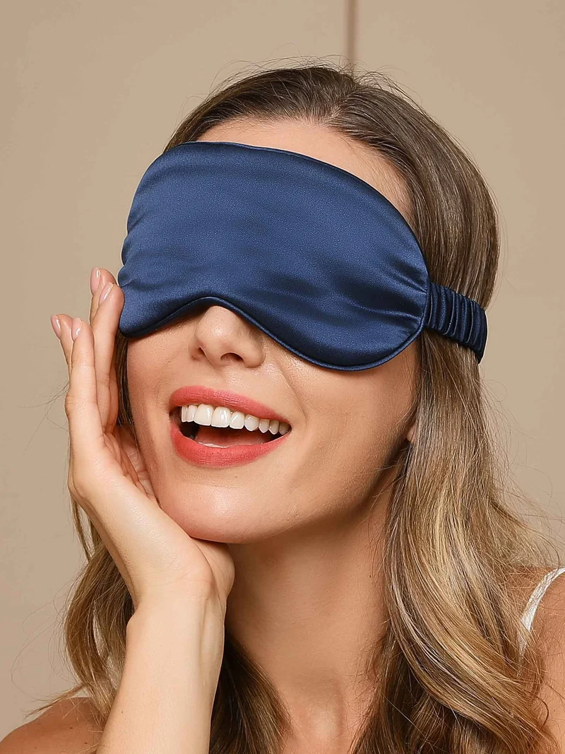 19 Momme Reine Seide Schlafmaske mit Elastikband