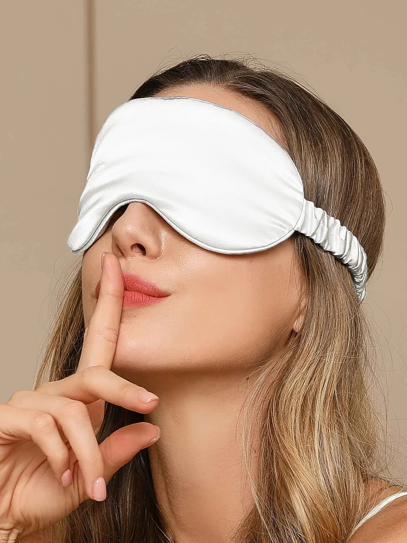 19 Momme Reine Seide Schlafmaske mit Elastikband