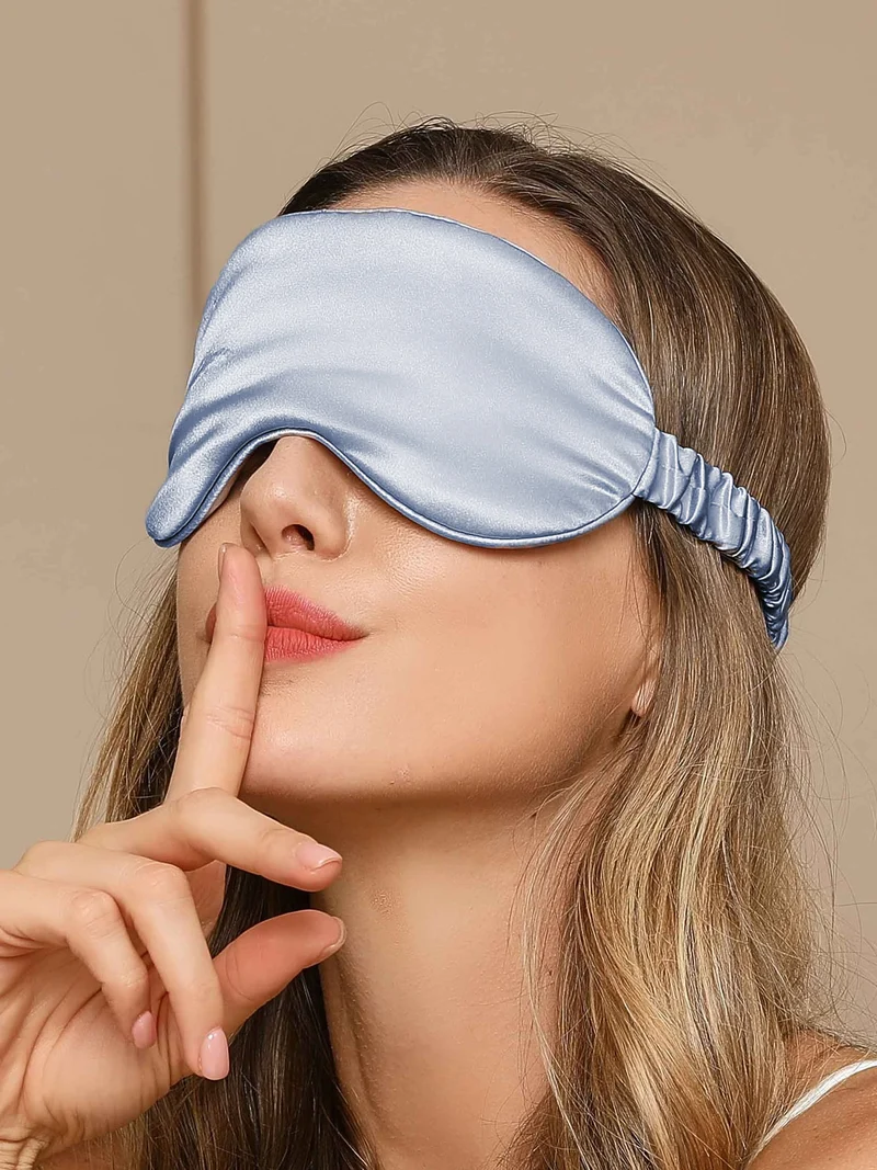 19 Momme Reine Seide Schlafmaske mit Elastikband
