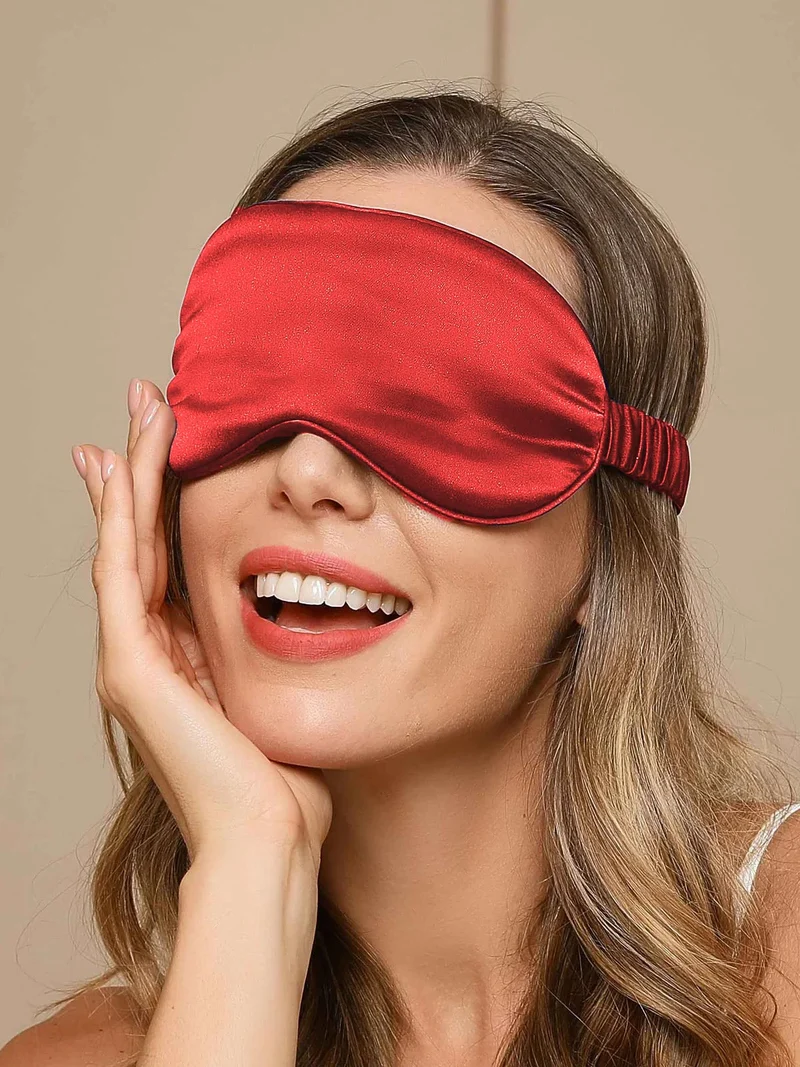 19 Momme Reine Seide Schlafmaske mit Elastikband