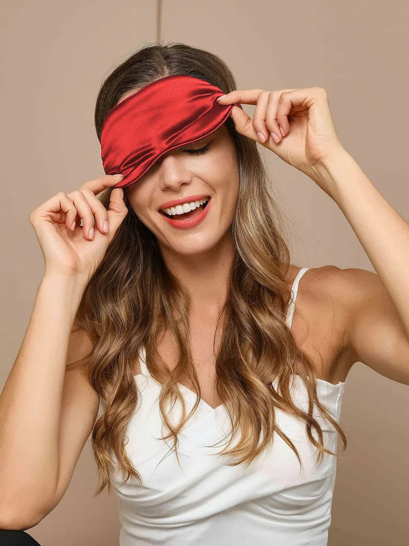 19 Momme Reine Seide Schlafmaske mit Elastikband