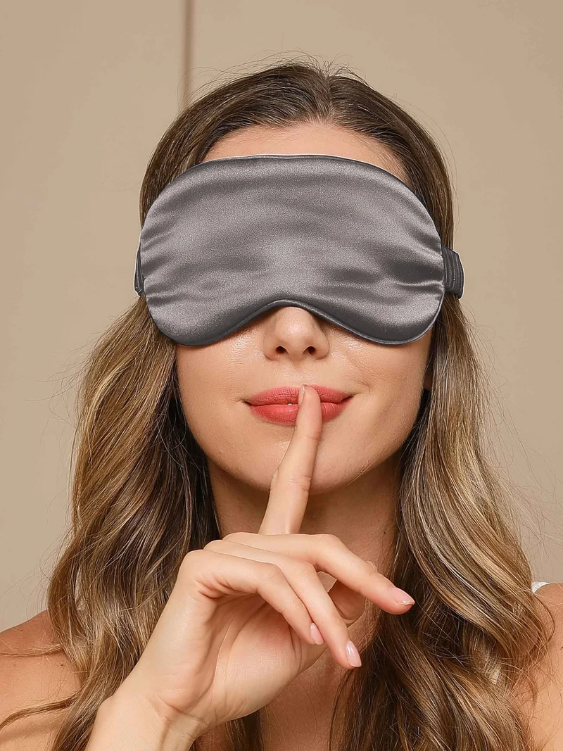 19 Momme Reine Seide Schlafmaske mit Elastikband