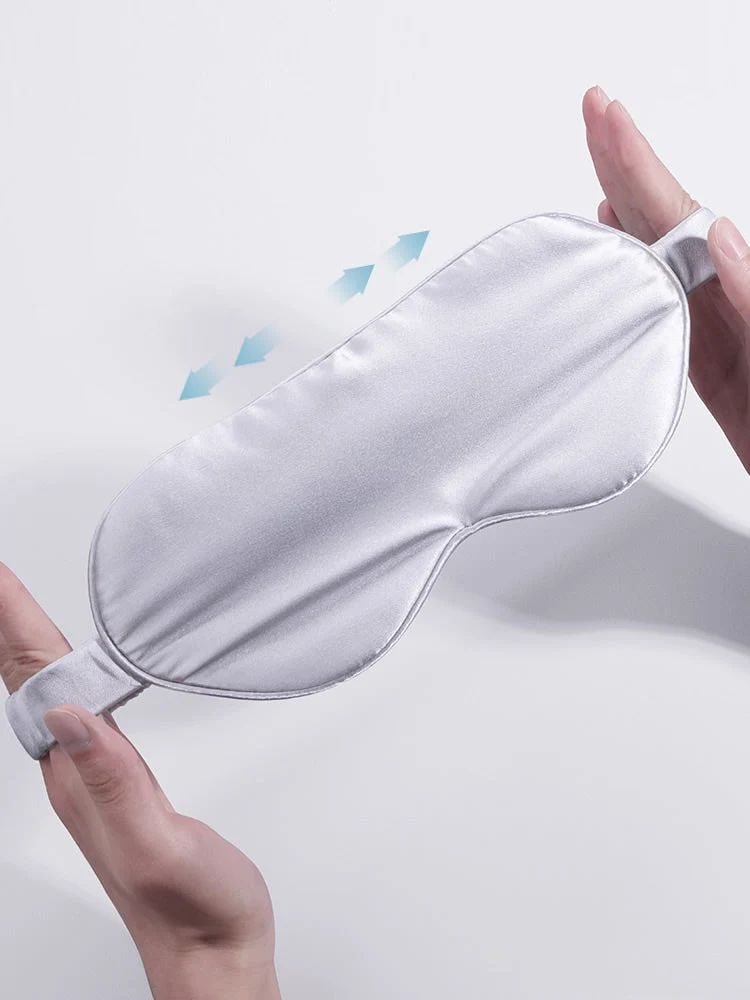 19 Momme Reine Seide Schlafmaske mit Elastikband