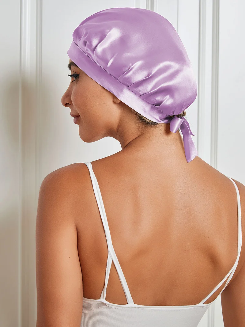 100% Maulbeerseide Anti-Frizz-Schlafhaube zum Haarschutz