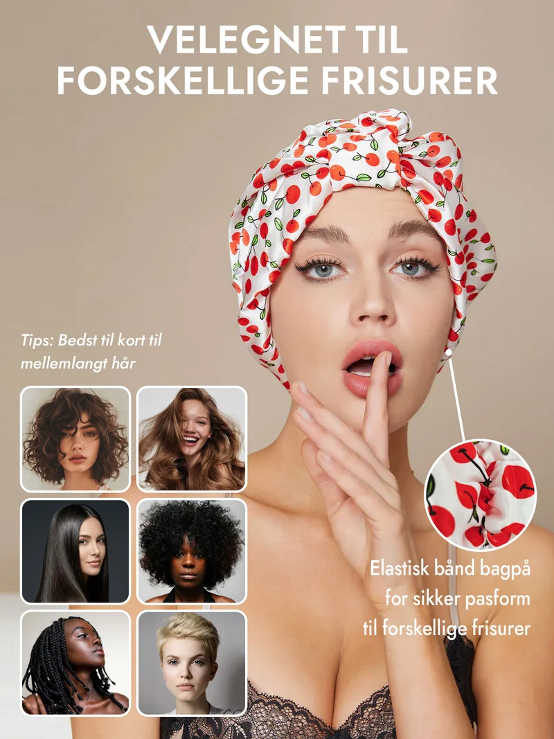 100% Maulbeerseide Nacht-Turban-Schlafhaube