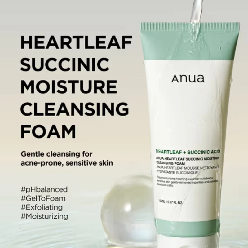 Heartleaf Succinic Moisture Cleansing Foam