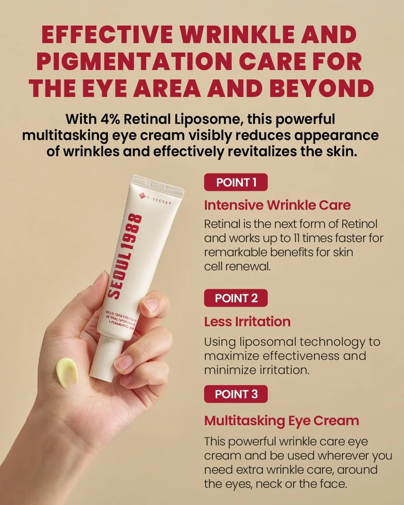 SEOUL 1988 Eye Cream : Retinal Liposome 4% + Fermented Bean