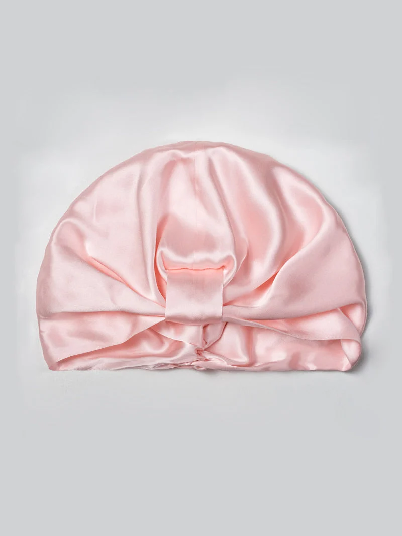 Reine Seide Doppelschicht Nacht Turban Seidenhaube