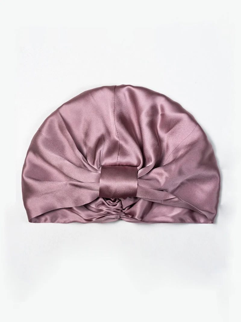 Reine Seide Doppelschicht Nacht Turban Seidenhaube