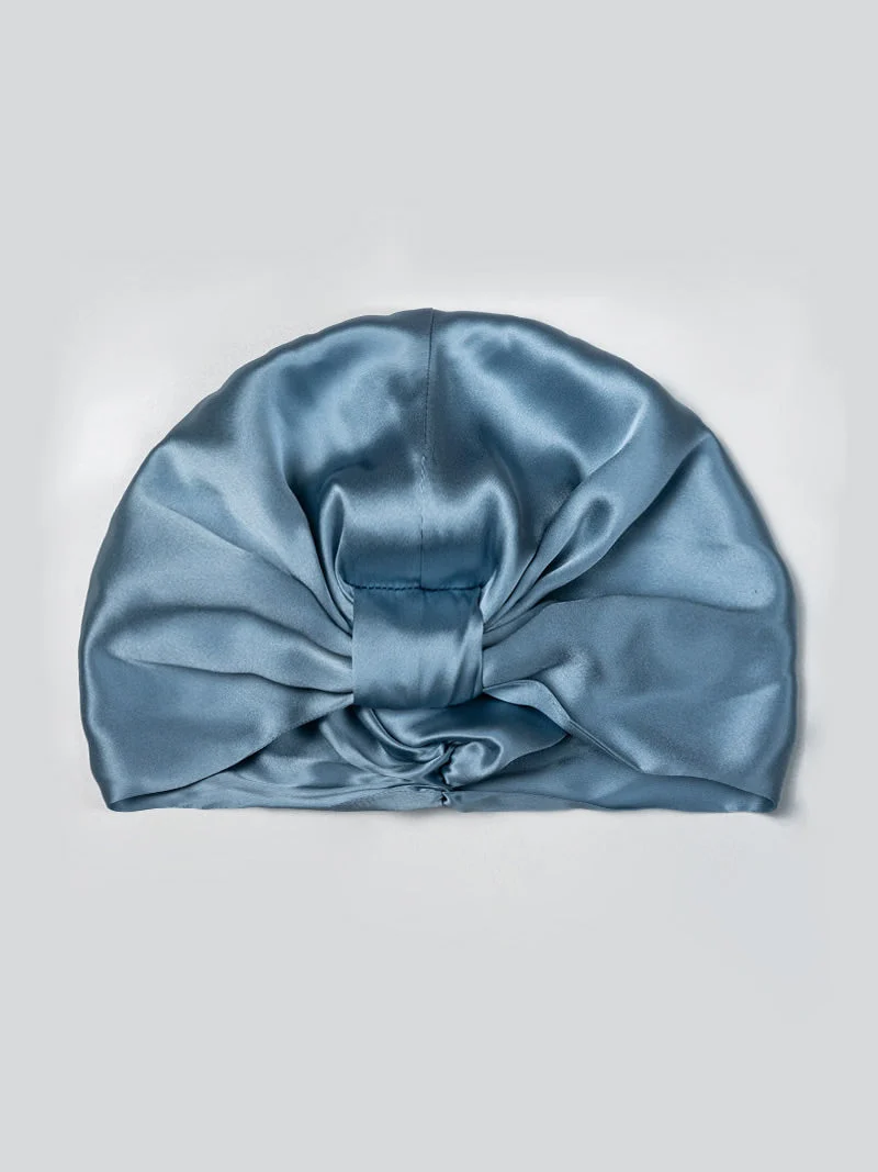 Reine Seide Doppelschicht Nacht Turban Seidenhaube