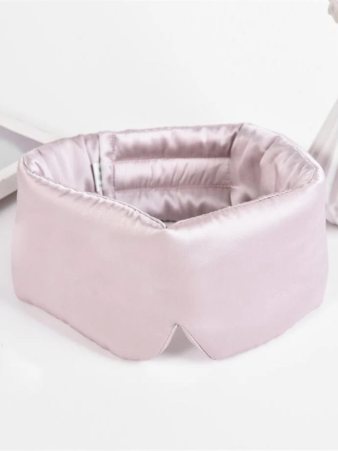 100% Maulbeerseide einteilige Schlafmaske mit Klettverschluss