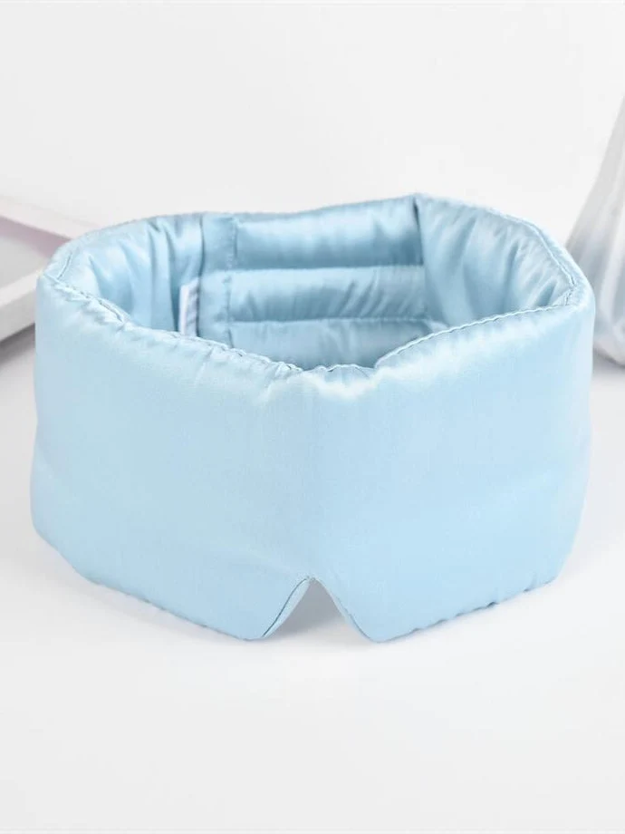 100% Maulbeerseide einteilige Schlafmaske mit Klettverschluss