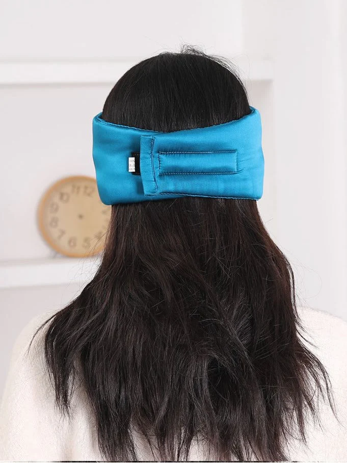 100% Maulbeerseide einteilige Schlafmaske mit Klettverschluss