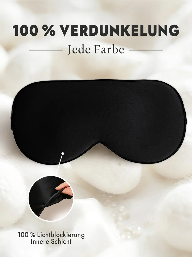 100% Maulbeerseide Schlafmaske mit Elastikband