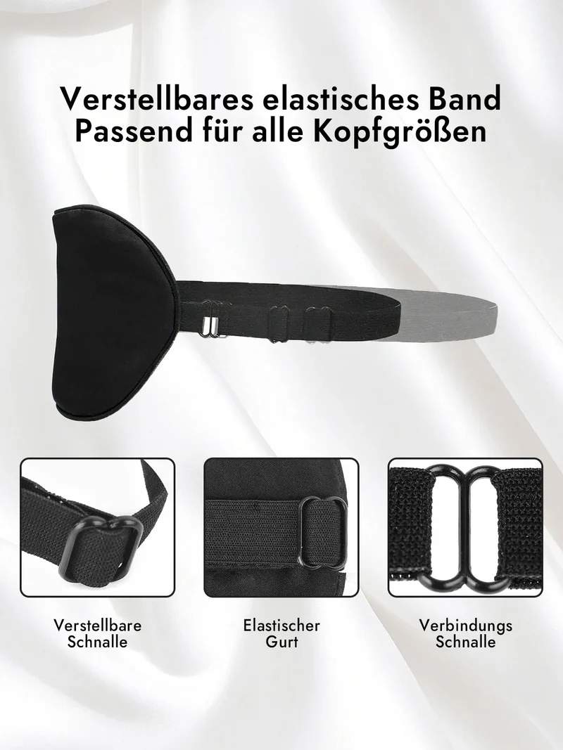 100% Maulbeerseide Schlafmaske mit Elastikband