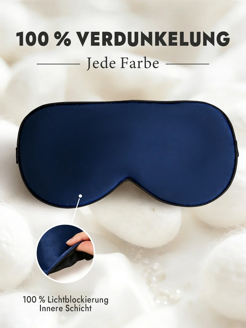 100% Maulbeerseide Schlafmaske mit Elastikband