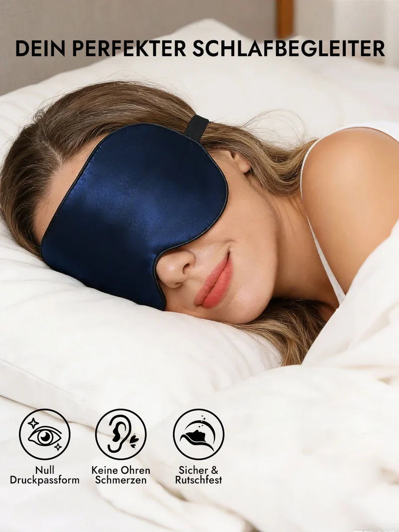 100% Maulbeerseide Schlafmaske mit Elastikband