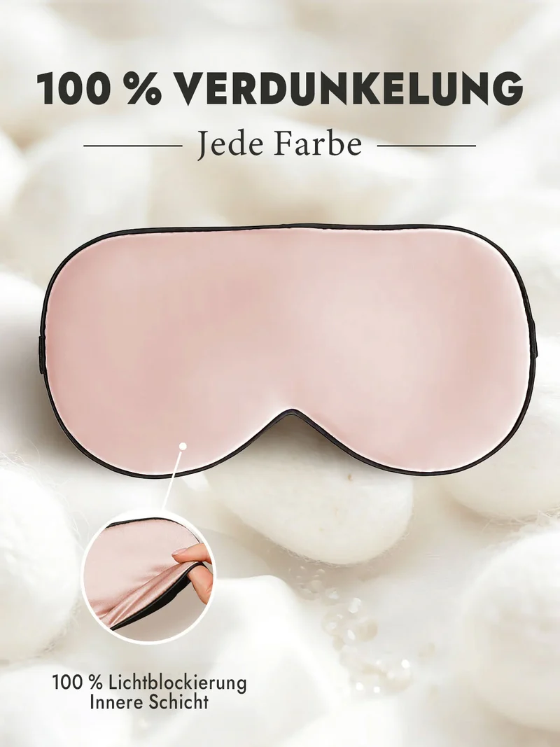 100% Maulbeerseide Schlafmaske mit Elastikband