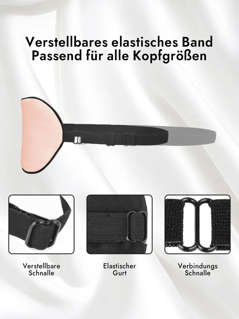 100% Maulbeerseide Schlafmaske mit Elastikband