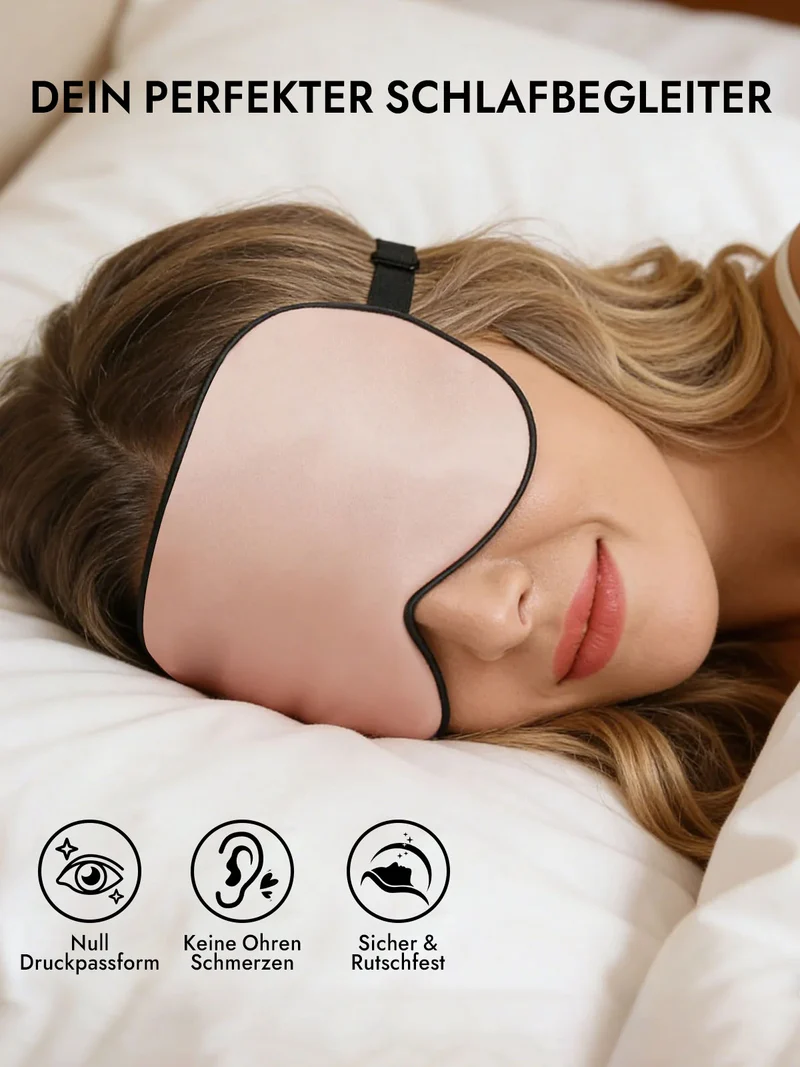100% Maulbeerseide Schlafmaske mit Elastikband
