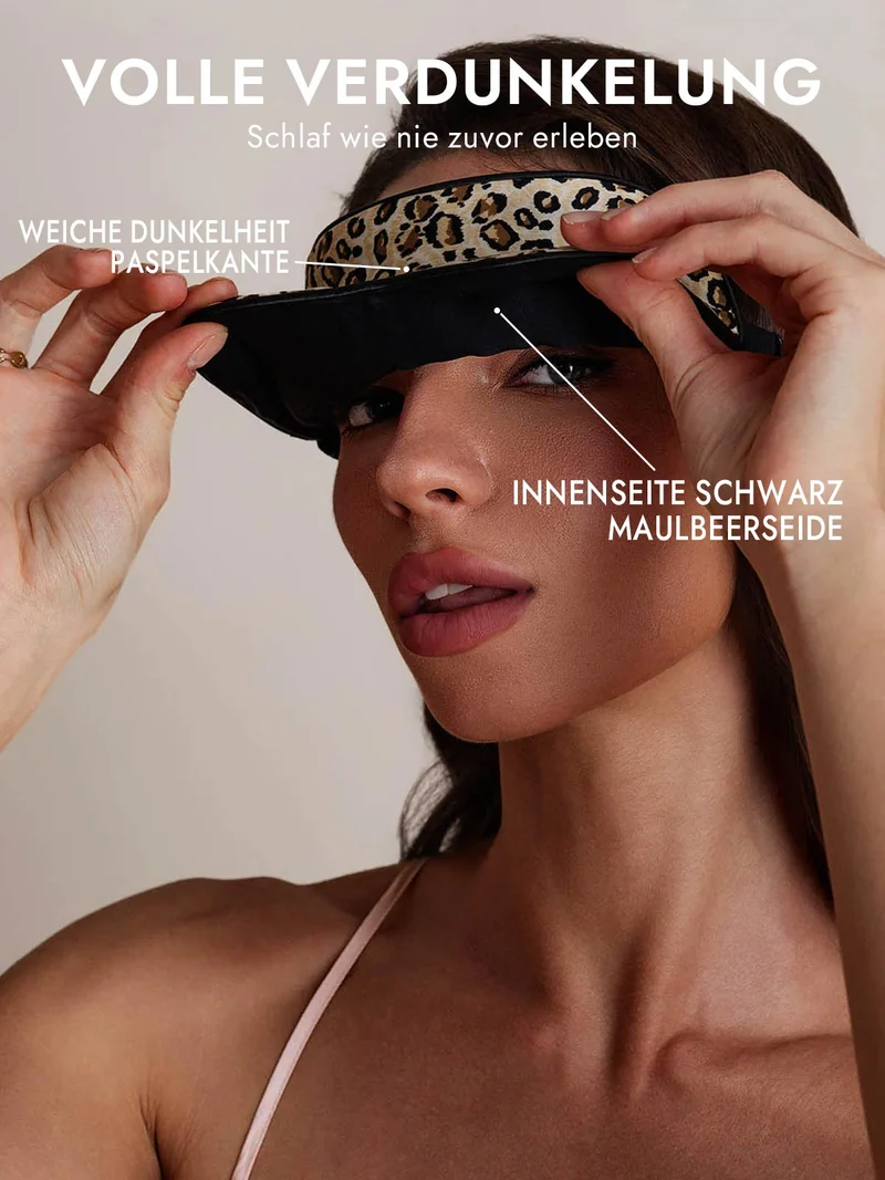 100% Maulbeerseide Schlafmaske mit Elastikband