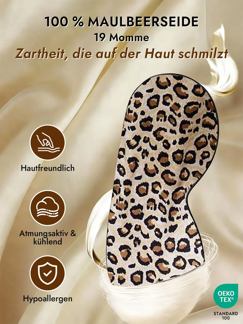 100% Maulbeerseide Schlafmaske mit Elastikband