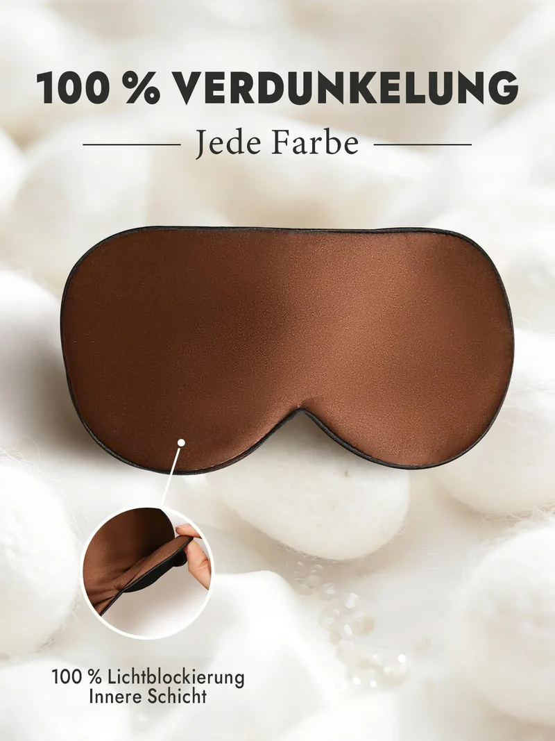 100% Maulbeerseide Schlafmaske mit Elastikband