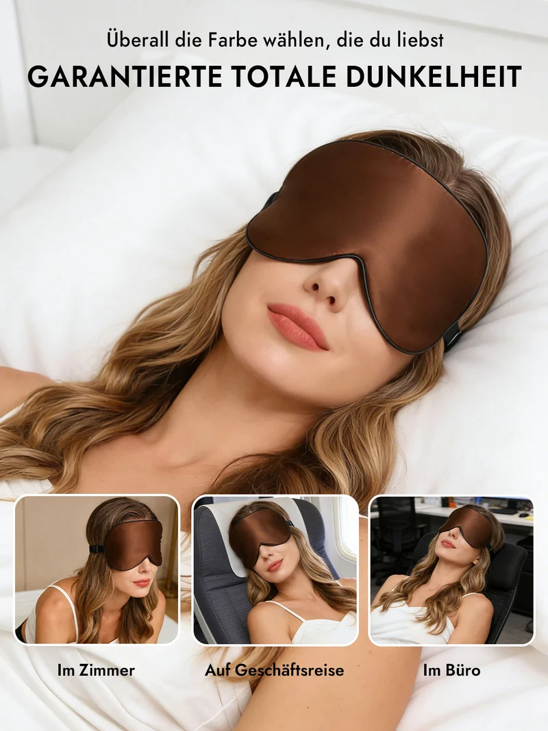100% Maulbeerseide Schlafmaske mit Elastikband