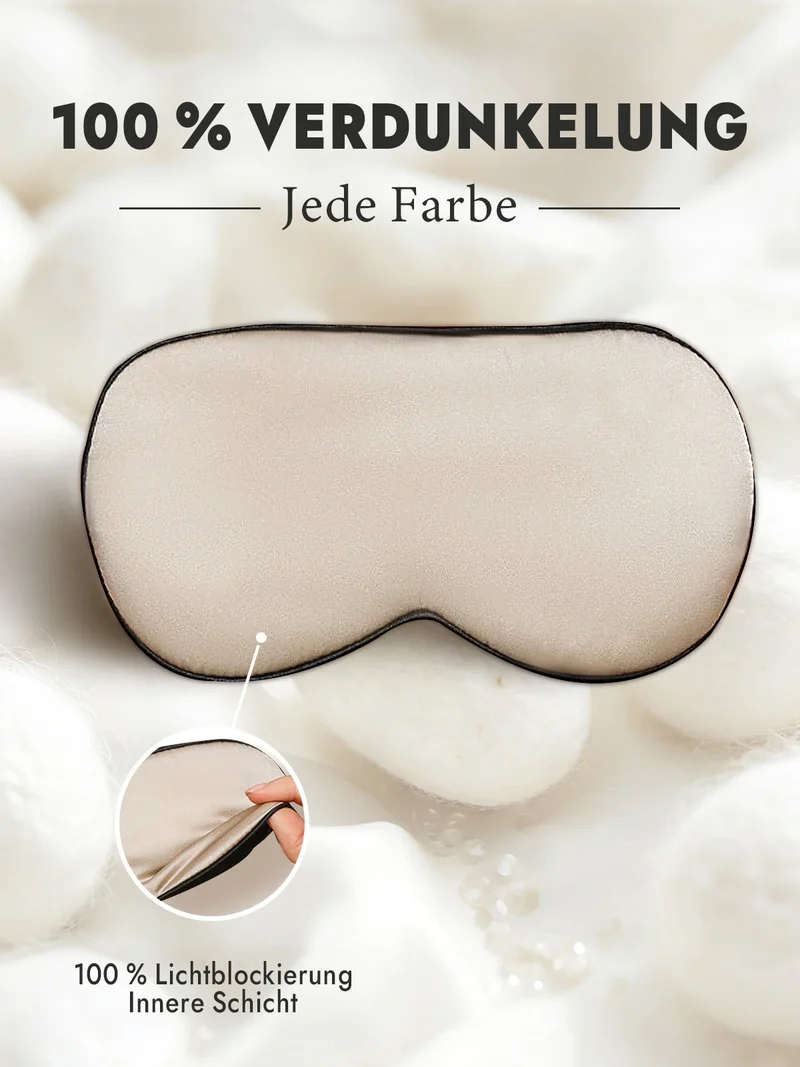100% Maulbeerseide Schlafmaske mit Elastikband