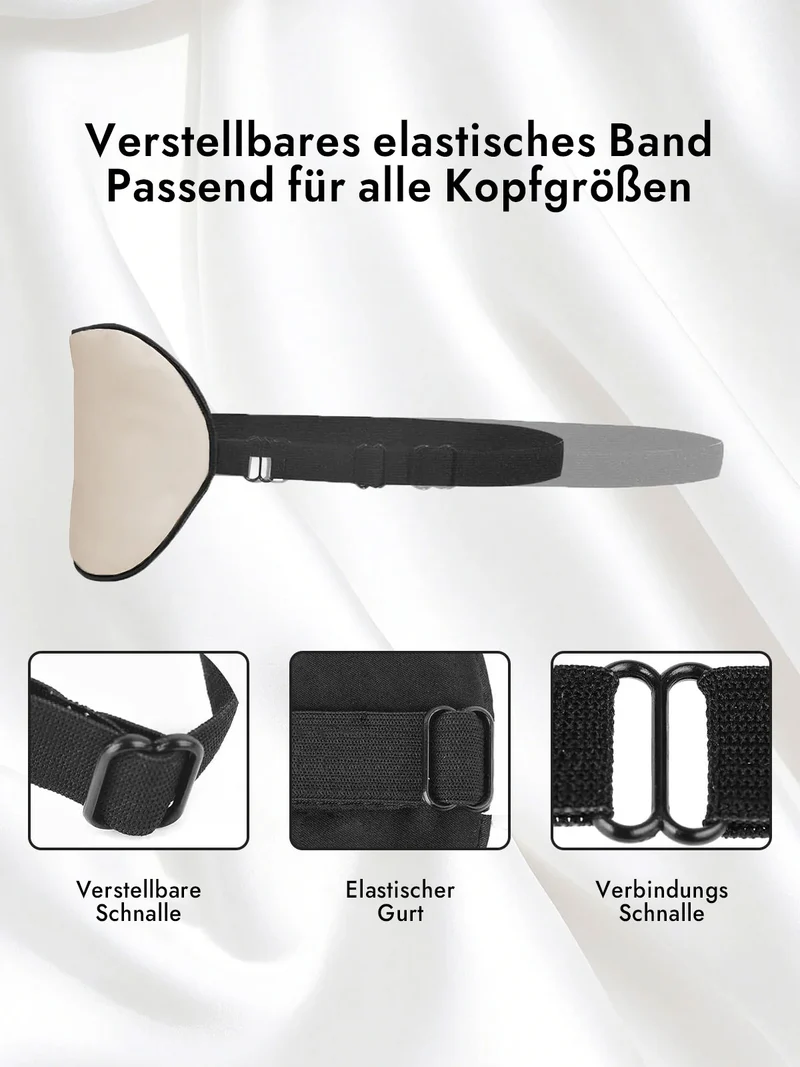 100% Maulbeerseide Schlafmaske mit Elastikband