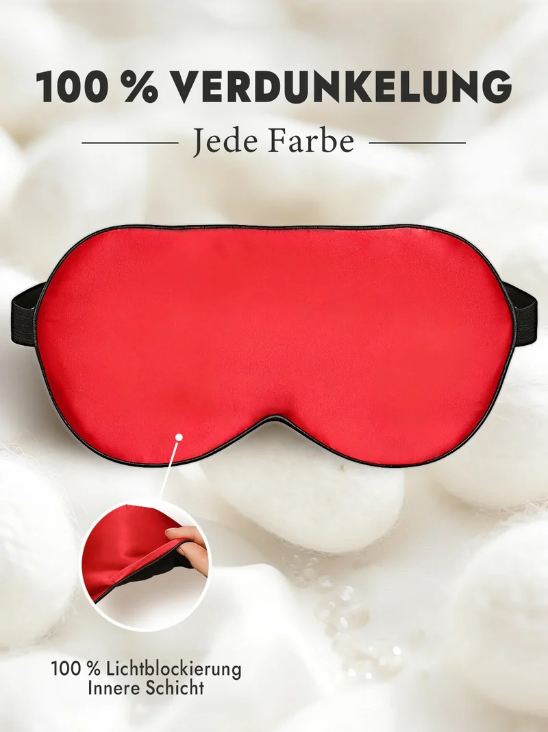 100% Maulbeerseide Schlafmaske mit Elastikband