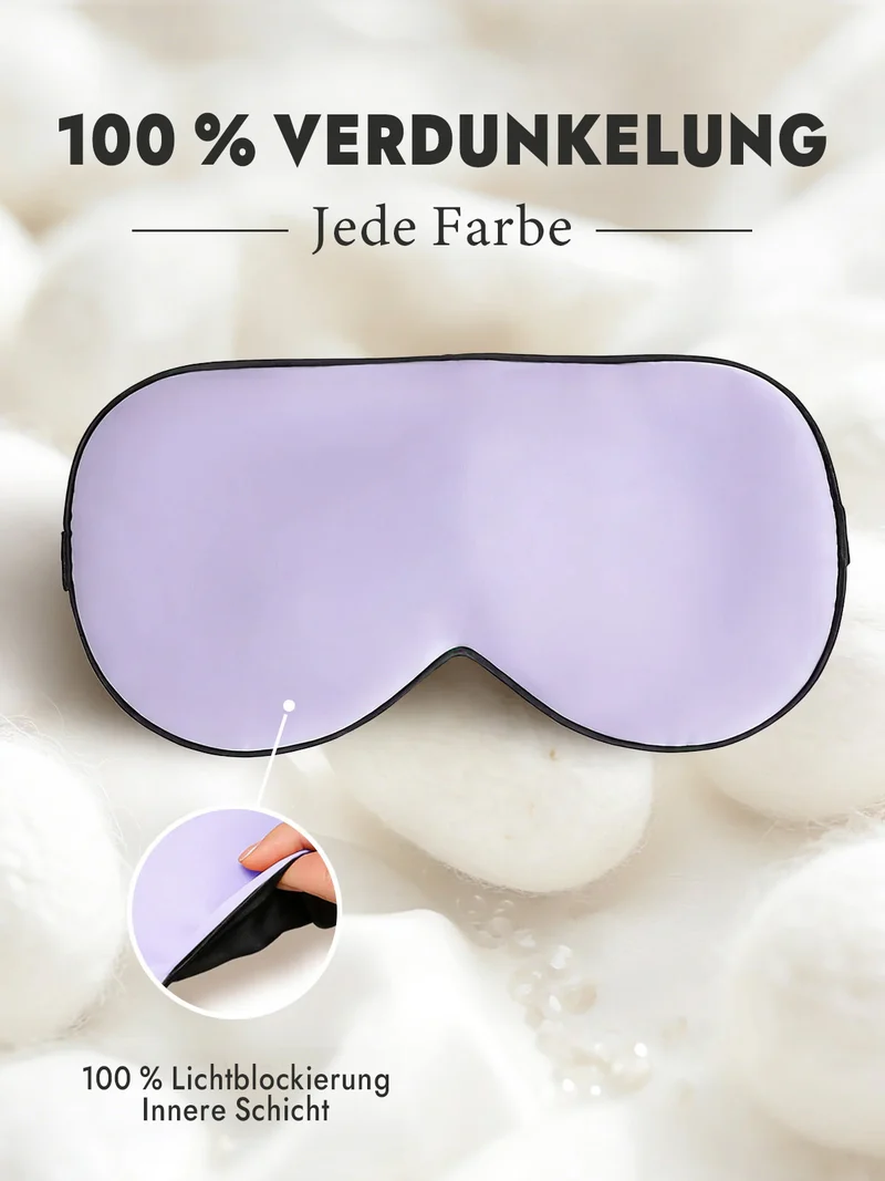 100% Maulbeerseide Schlafmaske mit Elastikband