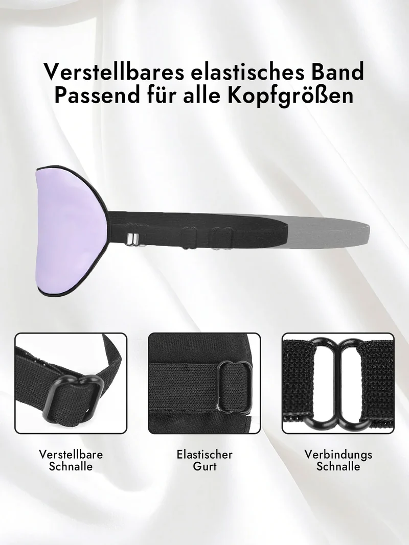 100% Maulbeerseide Schlafmaske mit Elastikband