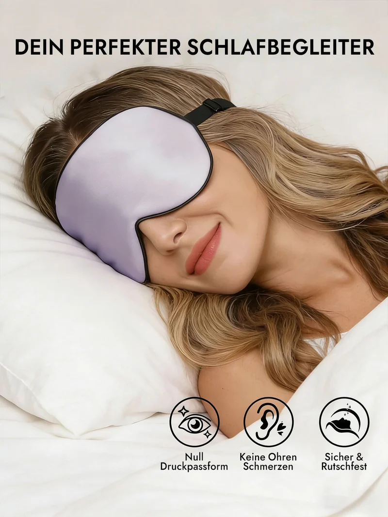 100% Maulbeerseide Schlafmaske mit Elastikband